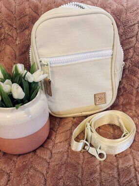 THREAD Off White Mini Crossbody Utility Bag